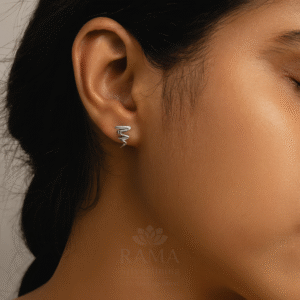 Silver Earring - Zig Zag