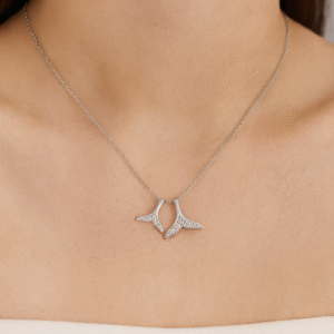 Silver Necklace - Whale Tails